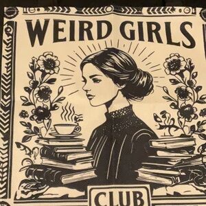 WEIRD GIRLS CLUB BURLAP TOTE. NEW W/0 TAGS.